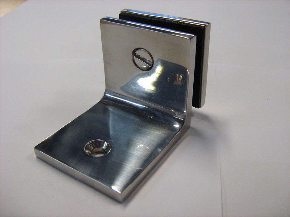 Square style polished stainless bracket